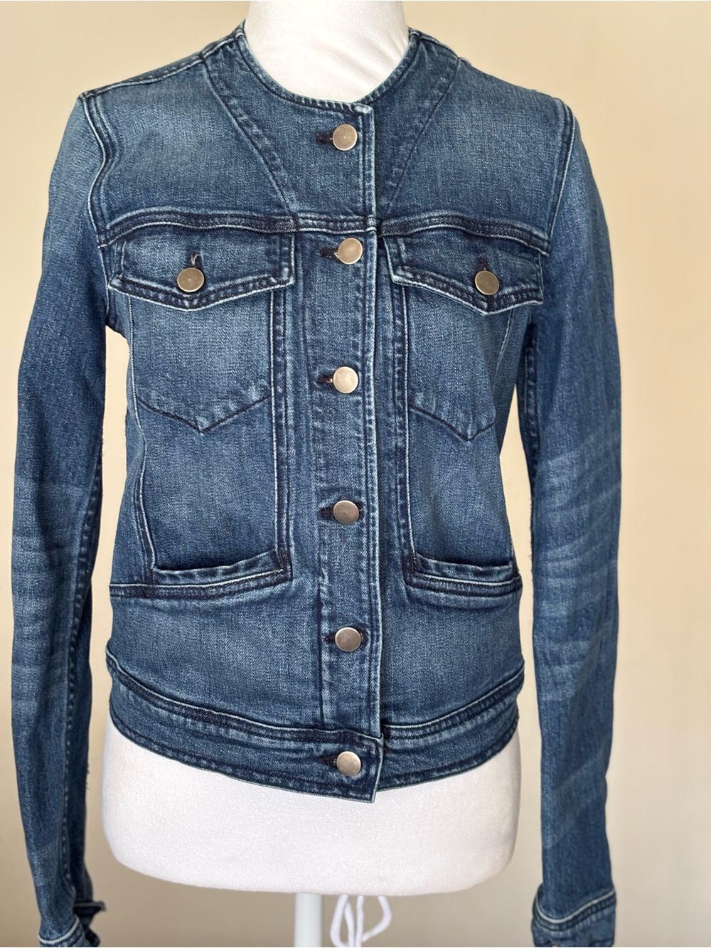 A.L.C.Women’s Blue Denim Button-Front Jacket